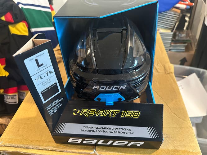 Bauer Reakt 150 Black Large Hockey Helmet-new with tags