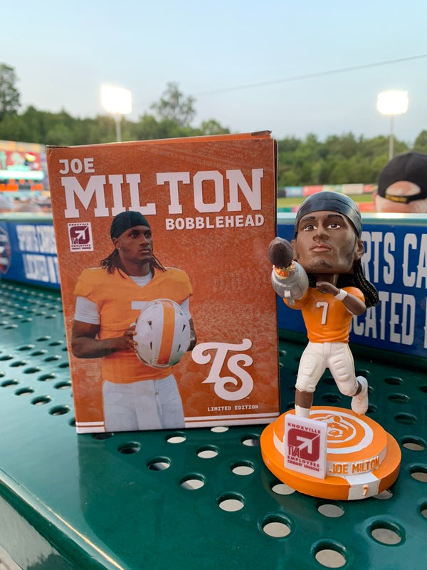 Joe Milton Tennessee Smokies Orange Jersey Tennessee Vols Football Bobblehead Volunteers