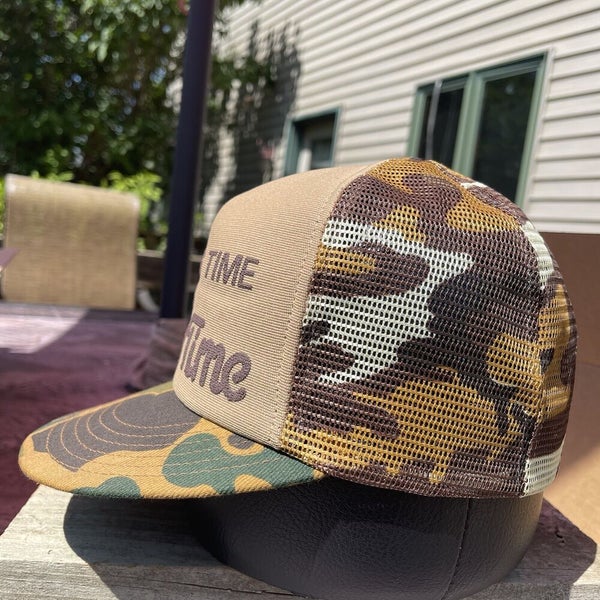 Vintage Lund Boats Camouflage Fishing Hunting Snapback Hat Camo