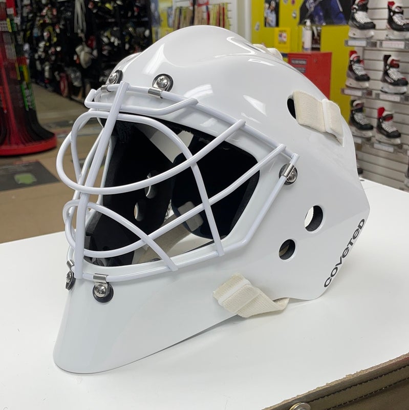 Senior Used Goalie Mask armadillo b13 from goalie collector Pro Stock |  SidelineSwap