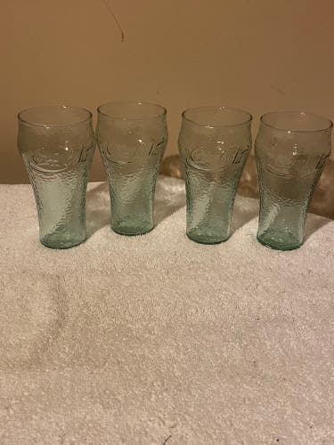 4 Coca Cola Drinking Glasses Vintage