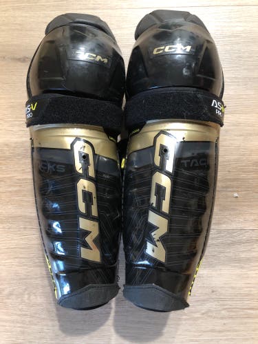 Used CCM ASV Pro Shin Pads 14”