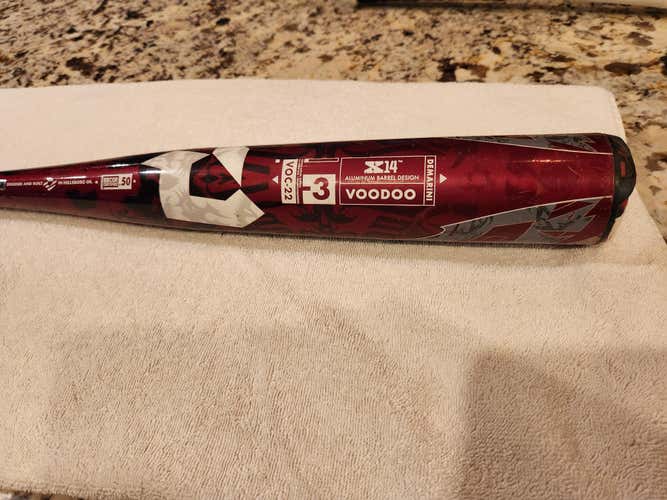 Used BBCOR Certified 2022 DeMarini Alloy Voodoo Bat (-3) 29 oz 32"
