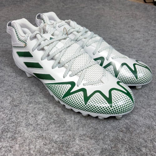 Adidas Mens Football Cleats 17 White Green Shoe Lacrosse Freak 22 Low Sports