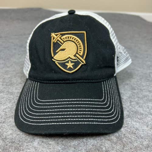 Army Black Knights Mens Hat Snapback Black White Cap Trucker Logo NCAA Football