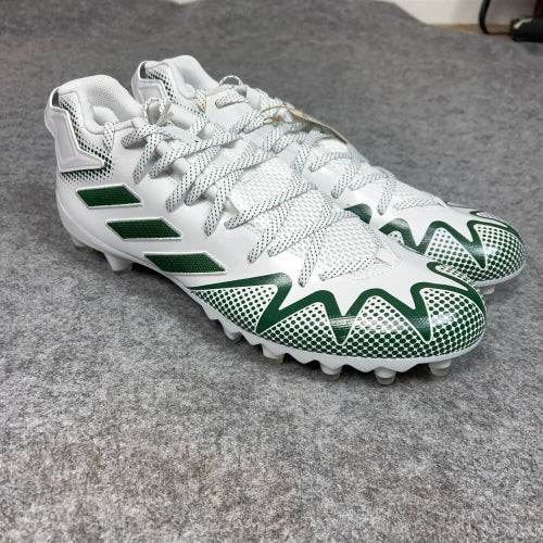 Adidas Mens Football Cleats 16 White Green Shoe Lacrosse Freak 22 Low Sports