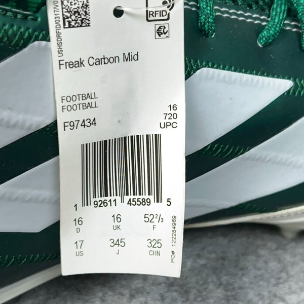Adidas Mens Football Cleats 17 White Green Shoe Lacrosse Freak Carbon Mid Y1