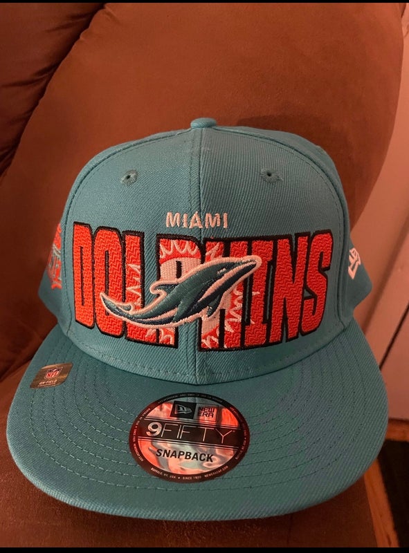 NFL Miami Dolphins Vintage Old School Flat Bill Teal Orange Logo 7 Snapback  Hat - Sinbad Sports Store