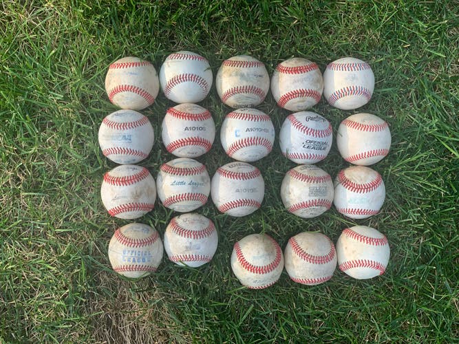 Used Leather Baseballs 20 Pack - Very Good Condition