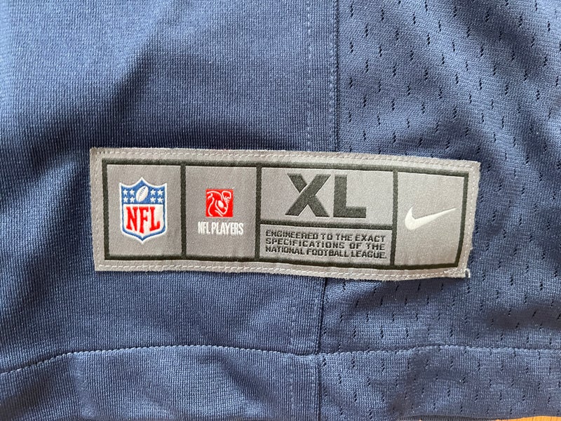 Nike On Field NFL Jersey San Diego LA Chargers Rivers #17 Size 56 Light  Blue