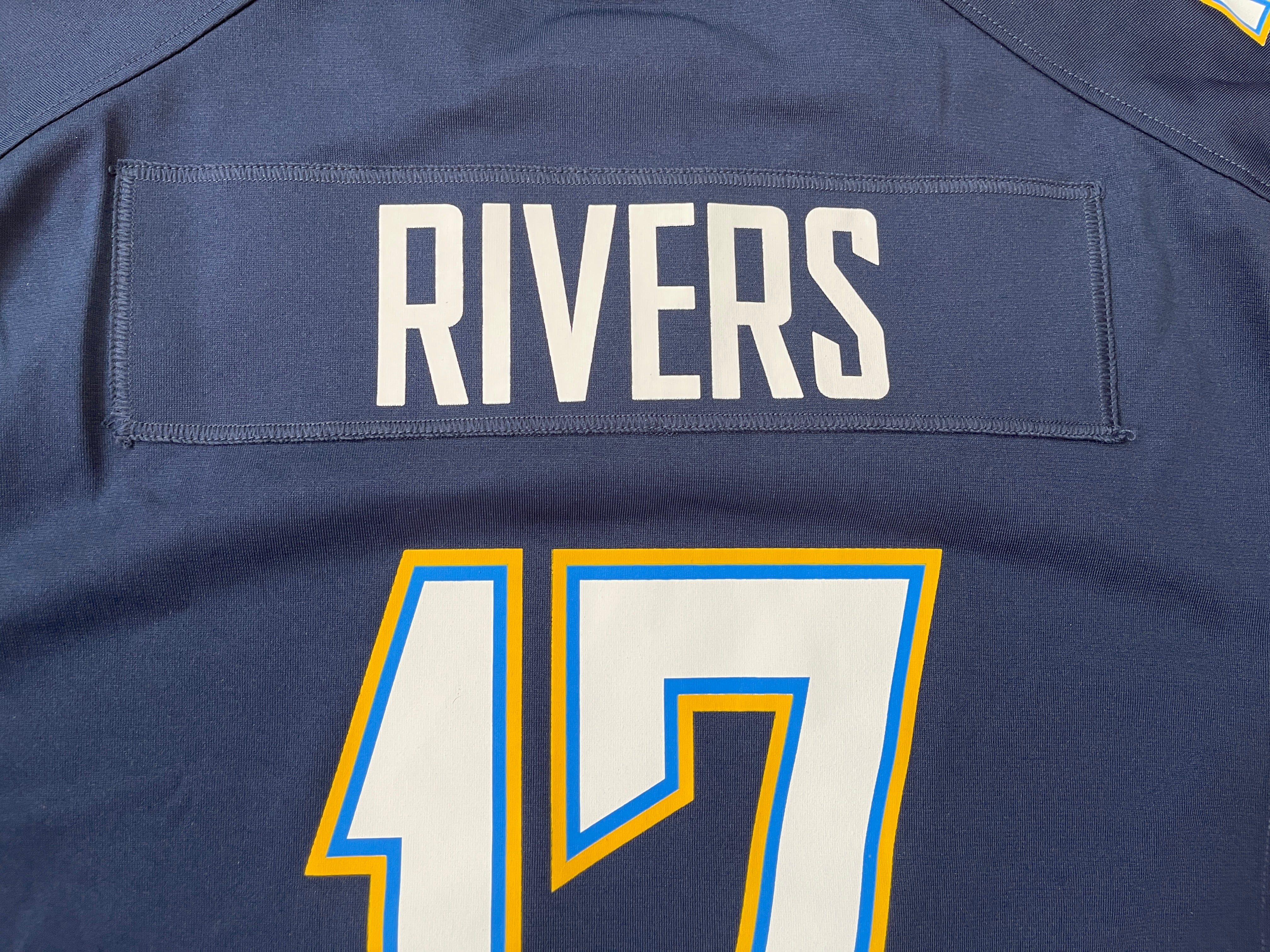 Nike San Diego Chargers No.17 Philip Rivers Grey Shadow Elite Jersey