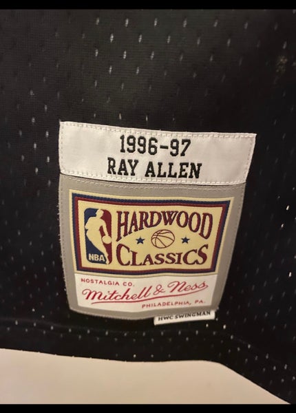 Ray Allen Milwaukee Bucks Mitchell & Ness 1996-97 Hardwood Classics Reload Swingman Jersey - Purple