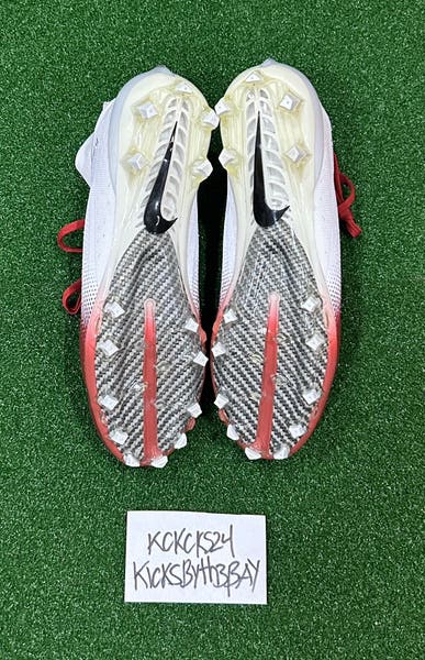 Nike Vapor Untouchable Pro 3 Football Cleats White Maroon  display picture 1