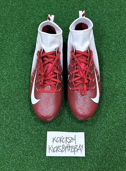 Nike Vapor Untouchable Pro 3 Football Cleats White Maroon AO3021 101 Mens  size 9.5