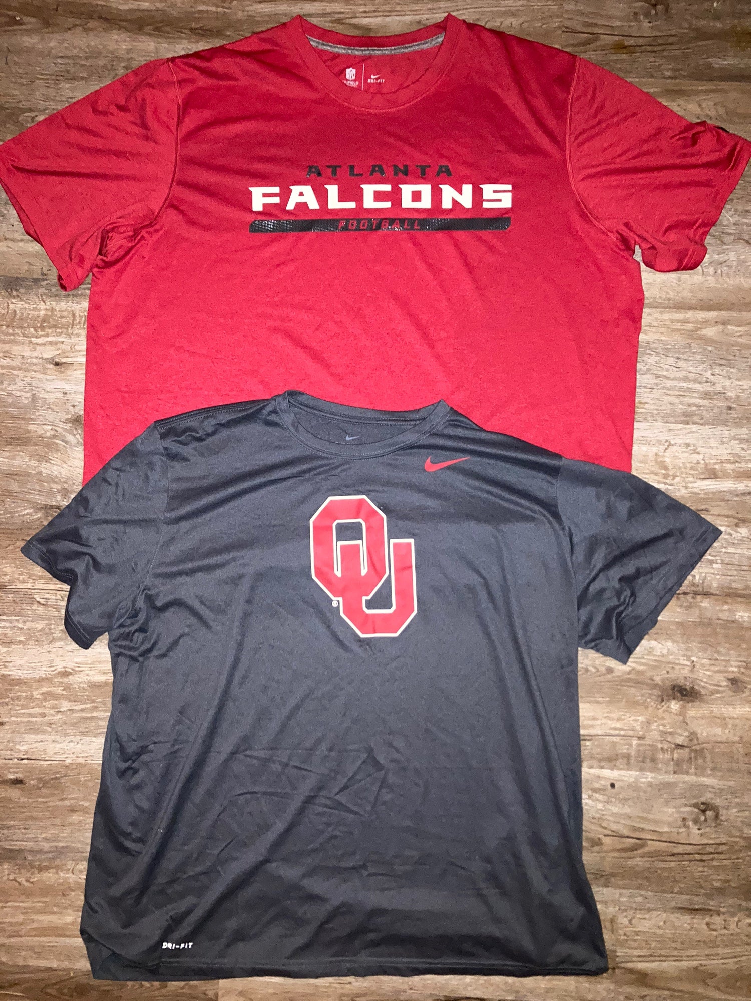 3XL) 2 New Nike Dri-FIT Shirts - Atlanta Falcons & Oklahoma