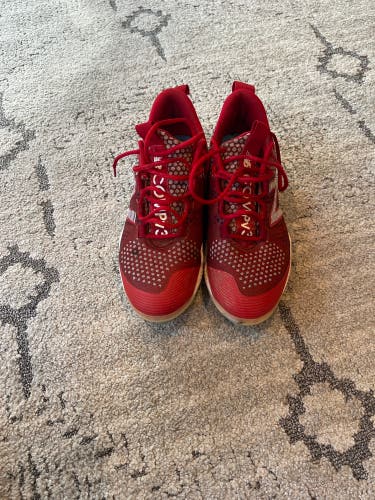 (Size 8 Men’s) Red Men's Molded Cleats Low Top Compv3