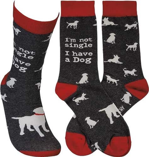 I'm Not Single I Have A Dog Socks - Unisex Adult Socks