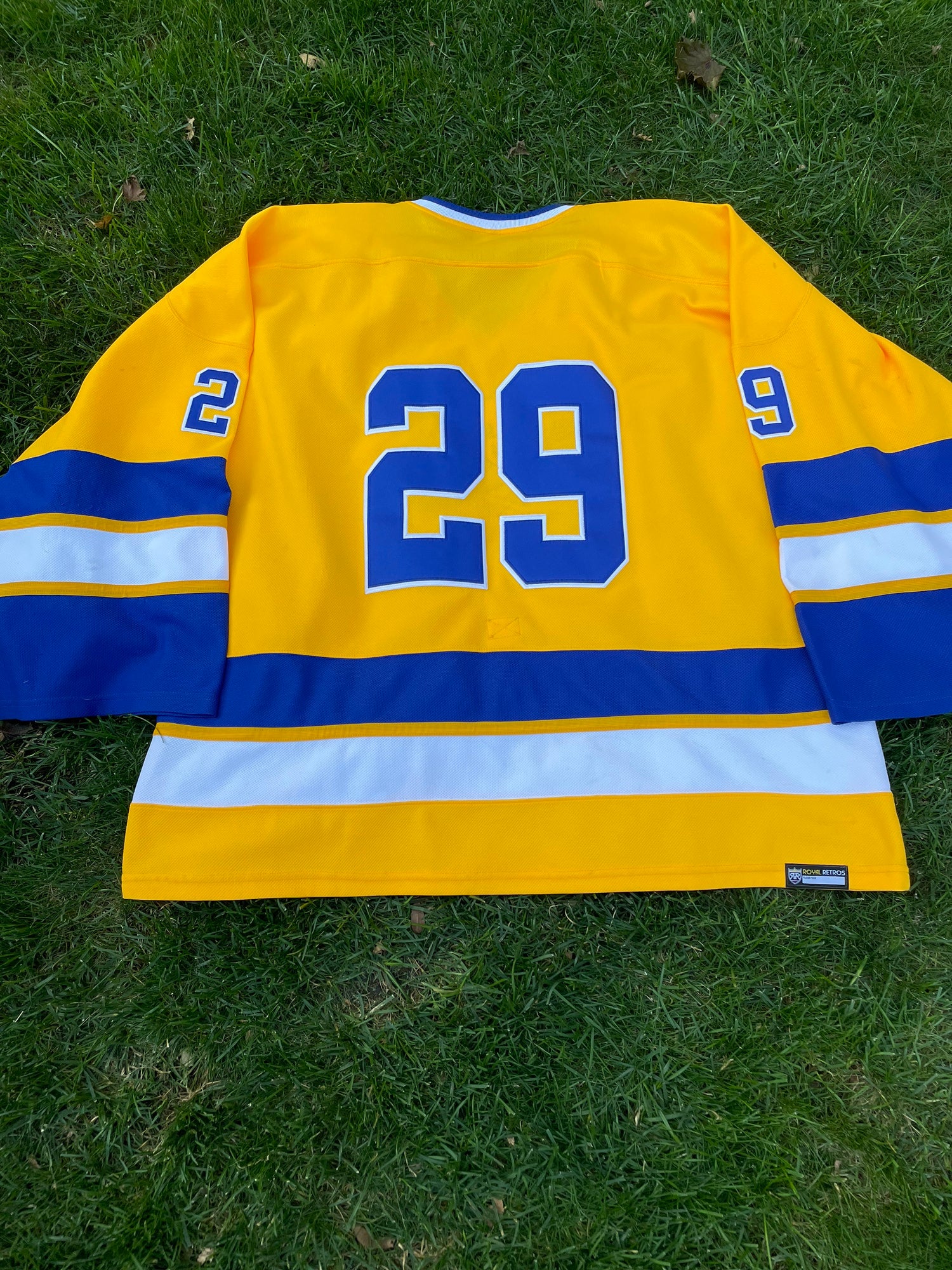 Minnesota Fighting Saints Jersey - Blue - Small - Royal Retros