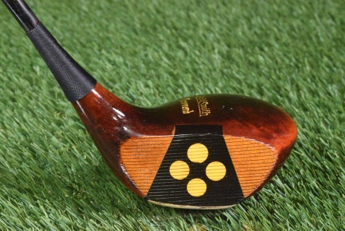 VINTAGE GOLD SMITH CLAREMONT C2 DRIVER FANCY FACE PERSIMMON WOOD ~ LEFT HANDED