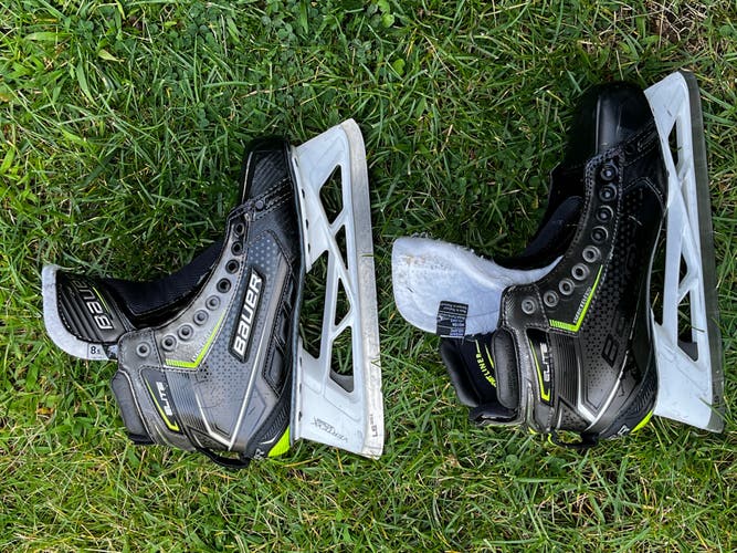 Used Bauer Regular Width Size 8.5 Elite Hockey Goalie Skates
