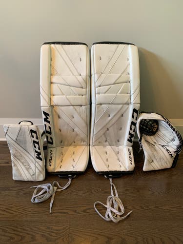 Used 34"  + 1 “ Custom CCM Regular Eflex 5 Goalie Full Set Pro Stock