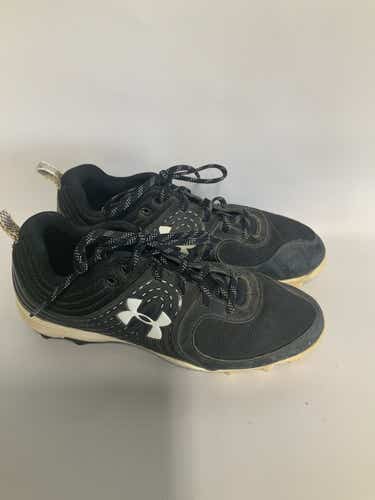 Used Under Armour Black Senior 9.5 Baseball And Softball Cleats