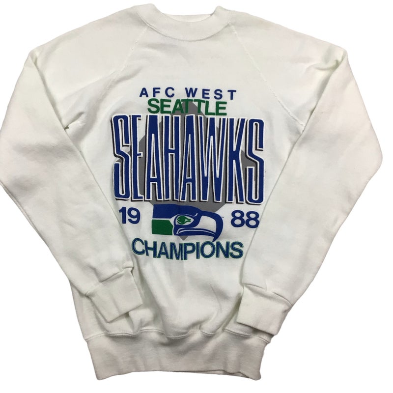 Vintage y2k Seattle Seahawks graphic crewneck sweatshirt blue XL NFL