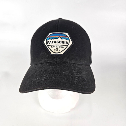 Patagonia Black California USA 1973 Trucker Mesh Snapback Hat Cap