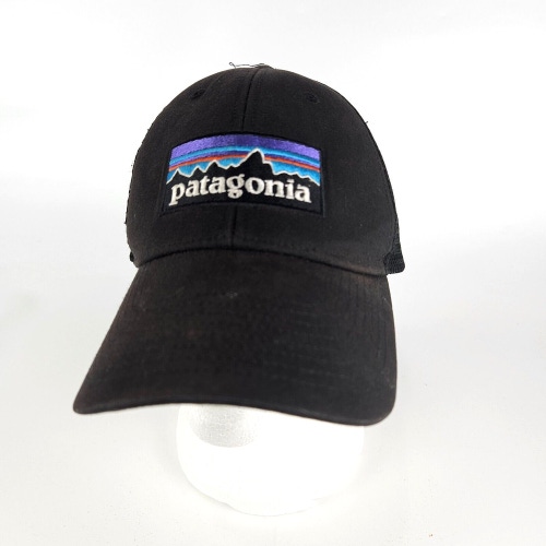 PATAGONIA Trucker Cap Mesh SnapBack Hat Logo Black One Size