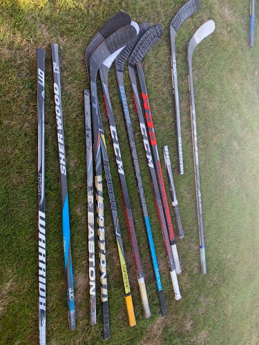 Lot of broken sticks and shafts