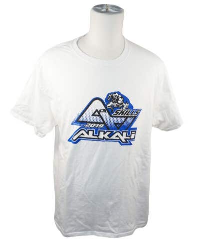 Alkali Skills Hockey Logo Shirt Sr L Tee - Adult Large White T-shirt 2019