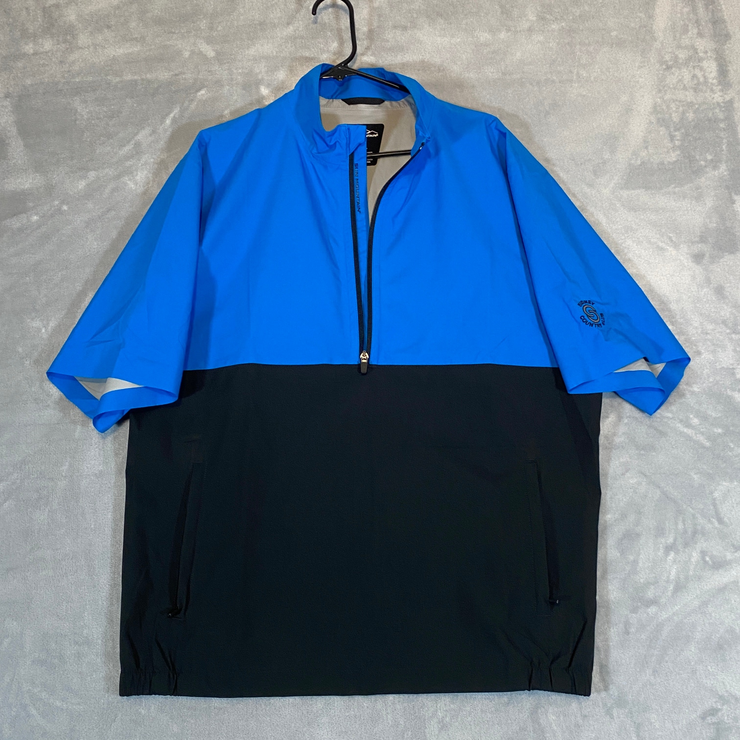 Sun Mountain Golf Pullover Jacket Mens Large Mid-Split 1/2 Zip Nylon Windbreaker