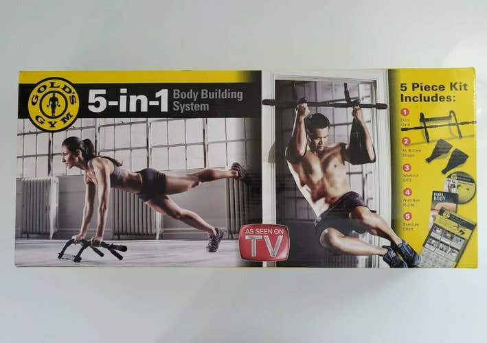 New Gold's Gym 5-in-1 Body Building System (5 Piece Kit)