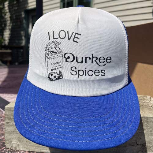 Vintage Durkee Spices Snapback Trucker Hat Rare 1980s