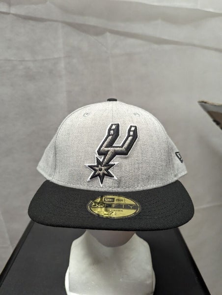 San Antonio Spurs TWO BIG PINWHEEL Grey-Black-White Fitted Hat