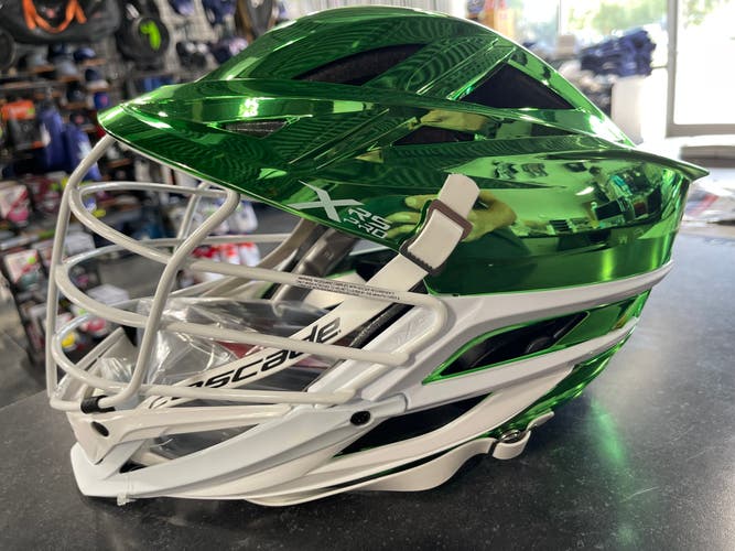NEW Cascade XRS Pro Chrome Green Helmet