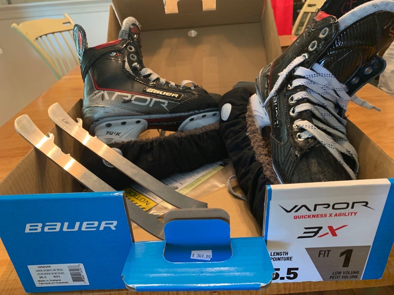 3x skates + extra pair of blades (new,sharpened) OBO