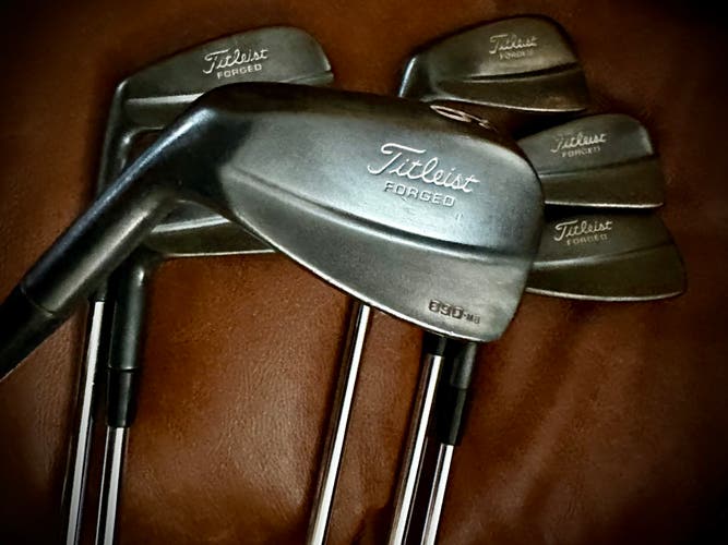 Rare LH Titleist Forged 690.MB Gunmetal Iron Set 5-PW Stiff +1” Length