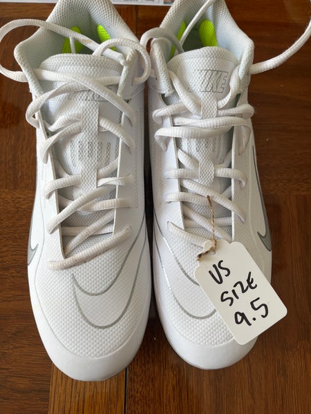 White Unisex Molded Cleats Mid Top Huarache