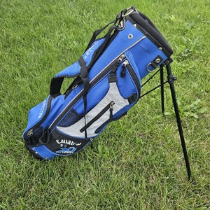 Callaway XJ Series Blue Black Golf Stand Bag 30” Junior Kids Golf Carry Jr Boys