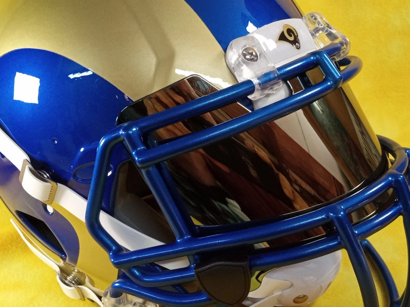 Blue and Yellow Mini Football Helmet Visor *Flat Style* RAMS.