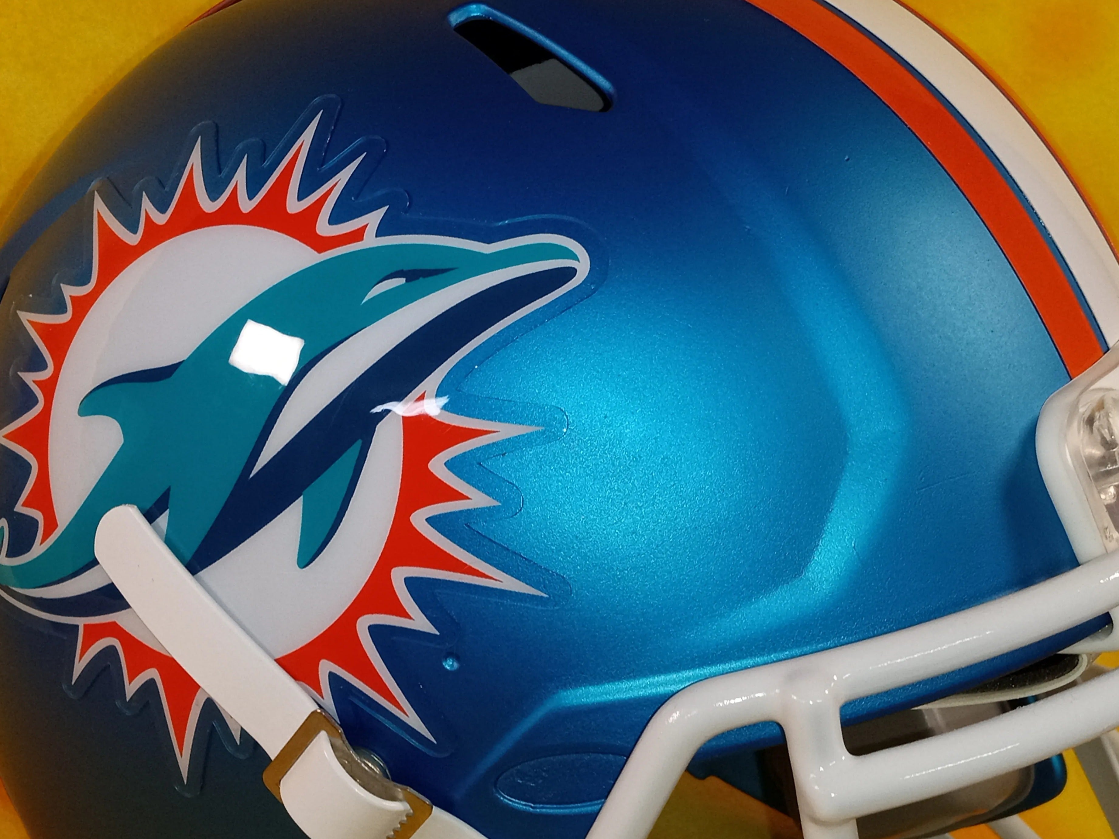 MIAMI DOLPHINS ORANGE CONCEPT FOOTBALL MINI HELMET