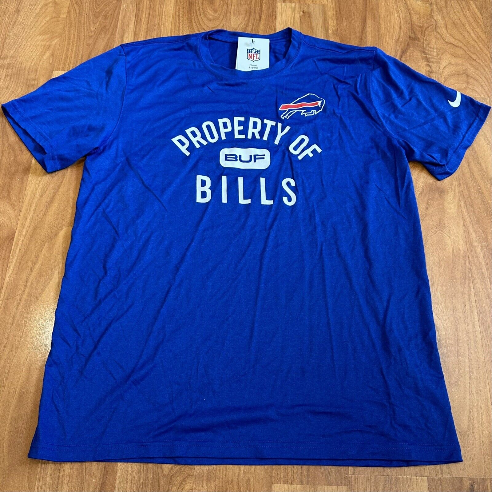 NWT men's size XL property of Buffalo Bills Nike legend dri-fit tee shirt  NFL