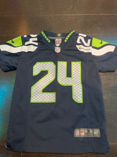 Seattle Seahawks Marshawn “Lynch 24” Blue Nike Football Jersey