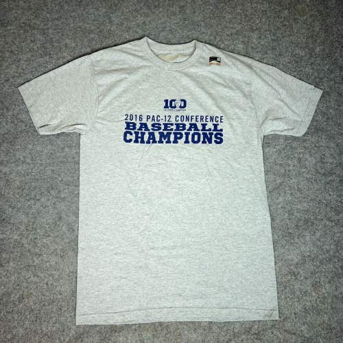 Pac 12 Mens Shirt Large Gray Blue Short Sleeve Tee College 2016 NCAA Baseball