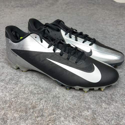 Nike Mens Football Cleats 14 Black Silver Shoe Lacrosse Vapor Talon Elite Low A1