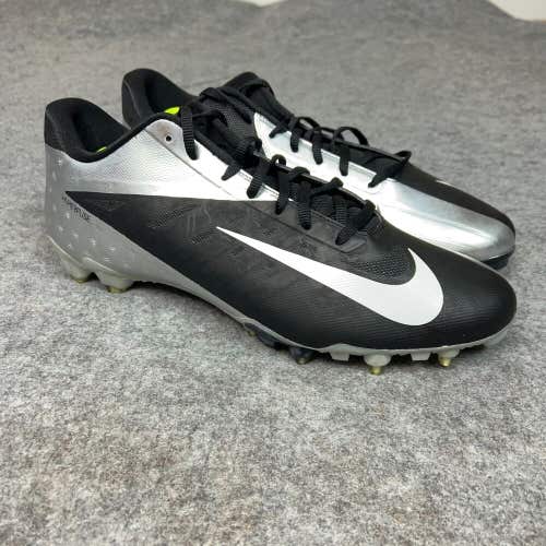 Nike Mens Football Cleats 14 Black Silver Shoe Lacrosse Vapor Talon Elite Low A2