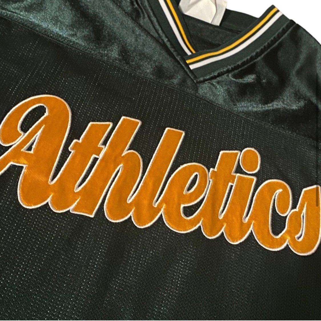 Vintage Oakland Athletics Starter Jersey Size XL Pinstripes