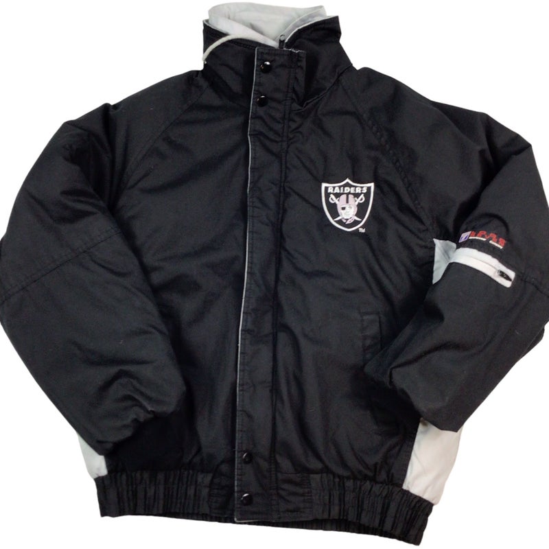 Vintage Oakland Raiders Starter Jacket Puffer Big Logo NFL 90s Large Mens