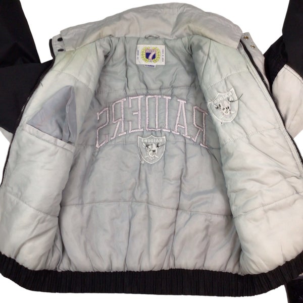 90s Oakland Raiders Vintage puffer jacket. Large